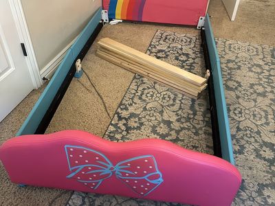JOJO SIWA Bedframe, Sheets, and Mattress
