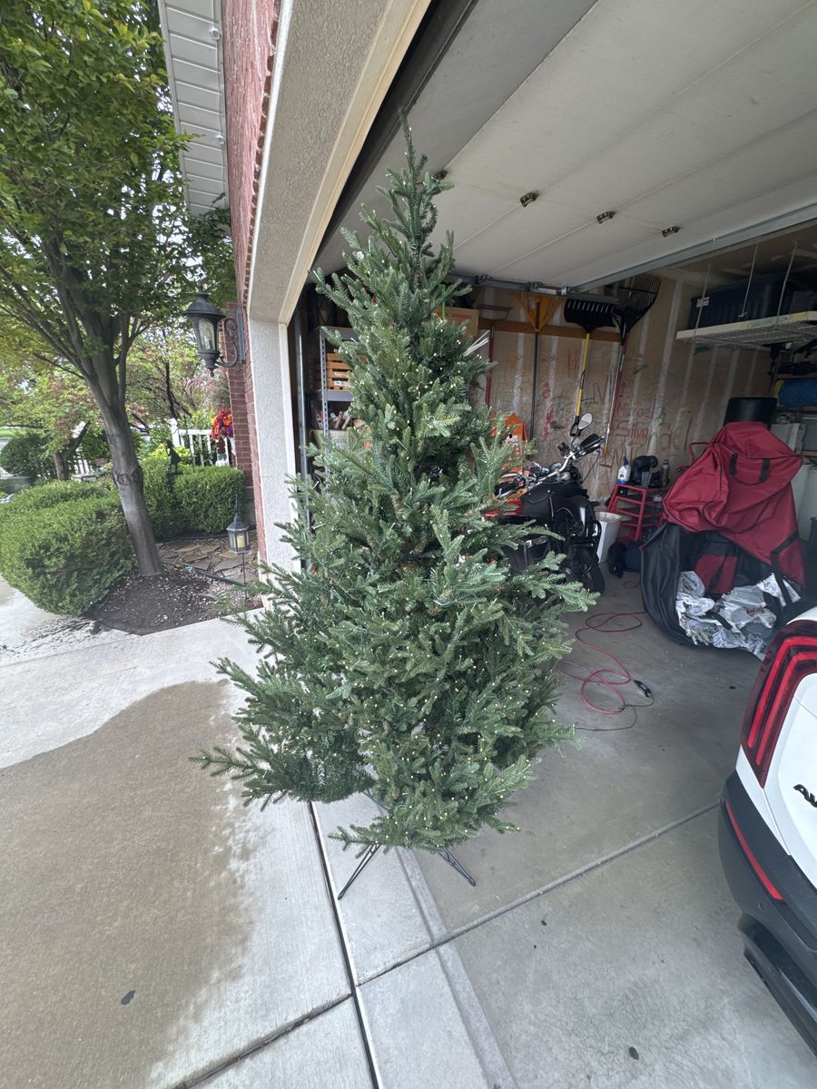Lightly used pre lit Christmas tree