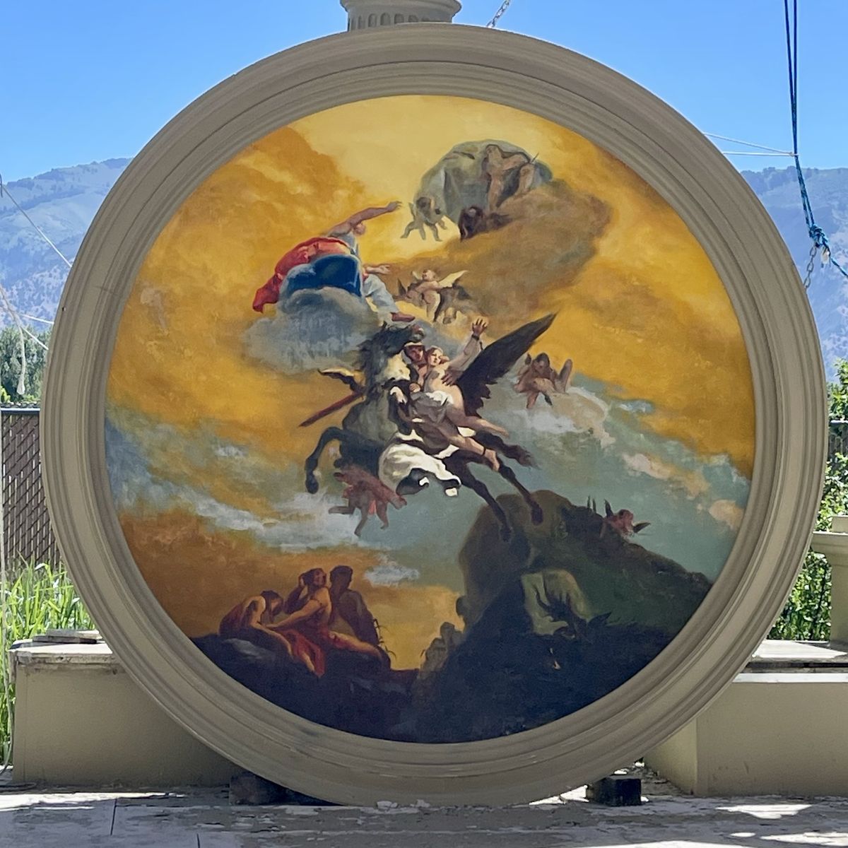 Unique Dome Oil Painting Replica of Tiepolo's “Perseus & Andromeda” by Jeff Petersen
