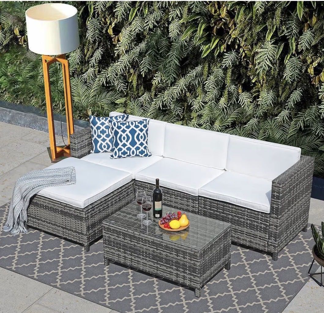 Patio Sectional 5pc Gray