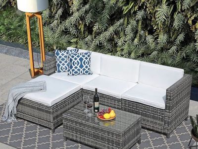 Patio Sectional 5pc Gray