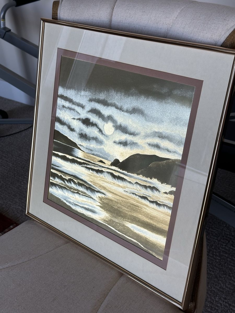 GOLD FRAMED OCEAN SCENE