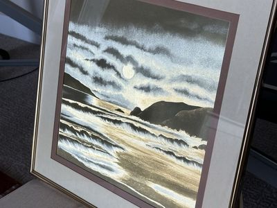 GOLD FRAMED OCEAN SCENE