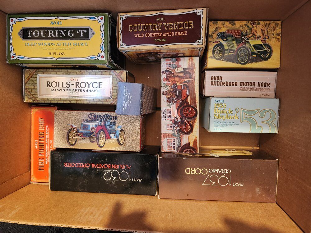 20 misc full Avon car, misc bottles