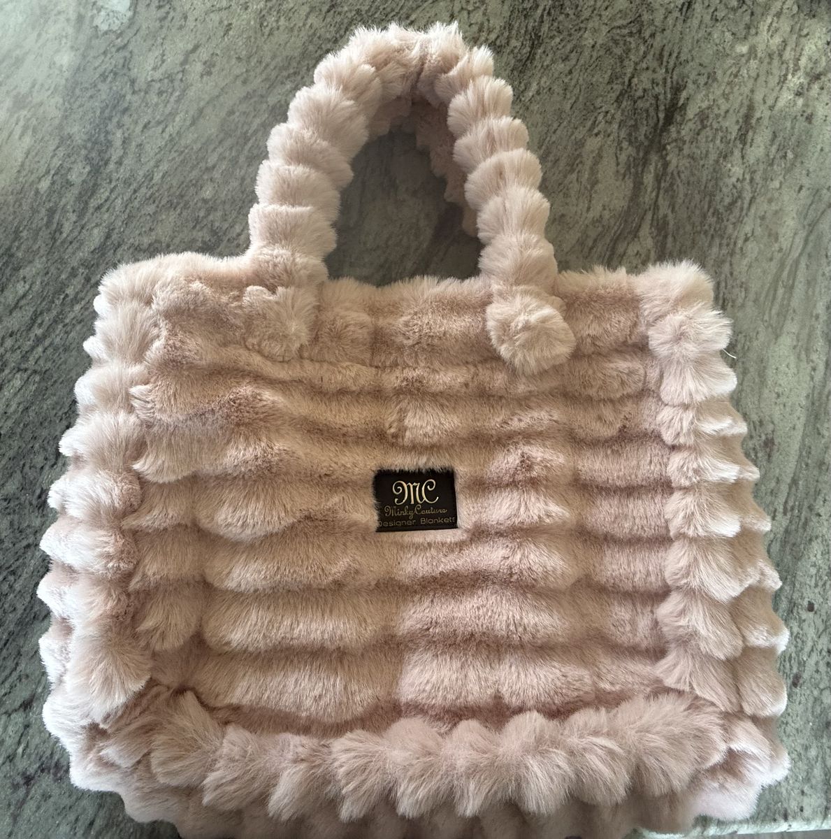 Minky Couture Large Pink bag 18x14x4 NWOT