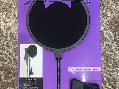 On-Stage Pop Blocker, Mogami CorePlus 25ft Mic Cable, König & Meyer Microphone Stand - New Audio Gear