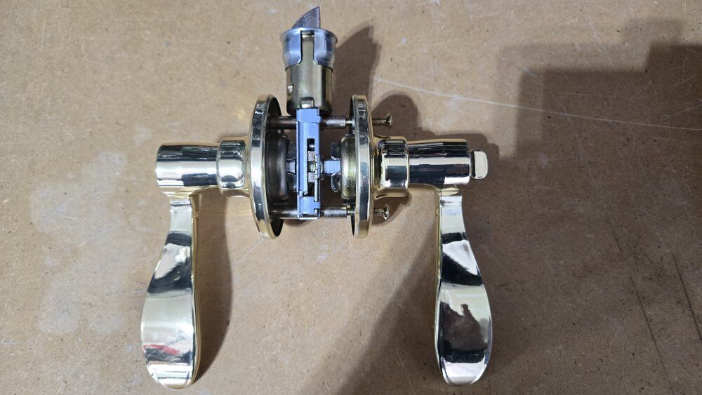 Brass door knobs and switches