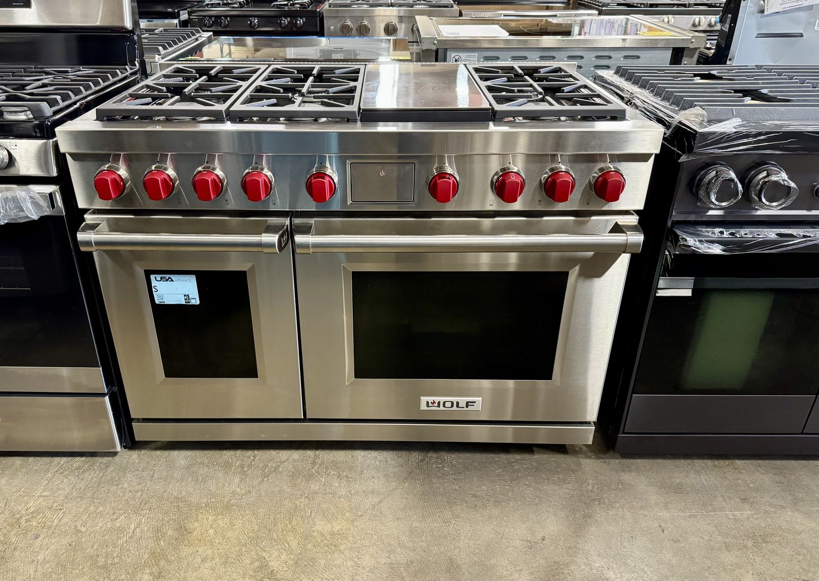 WOLF 48 INCH PRO STYLE RANGE WITH WARRANTY