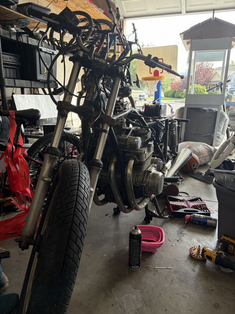 Motorcycle Project - Incomplete Frame, Engine, Wheels. Ready for Restoration or Parts.