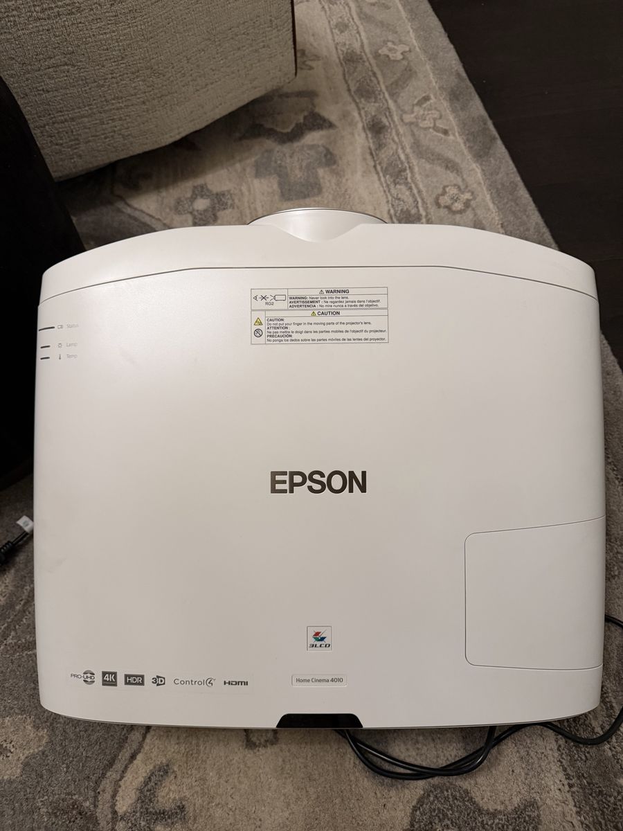 Epson Home Cinema 4010 4K PRO-UHD 3LCD 3D Projector with HDR & HDMI