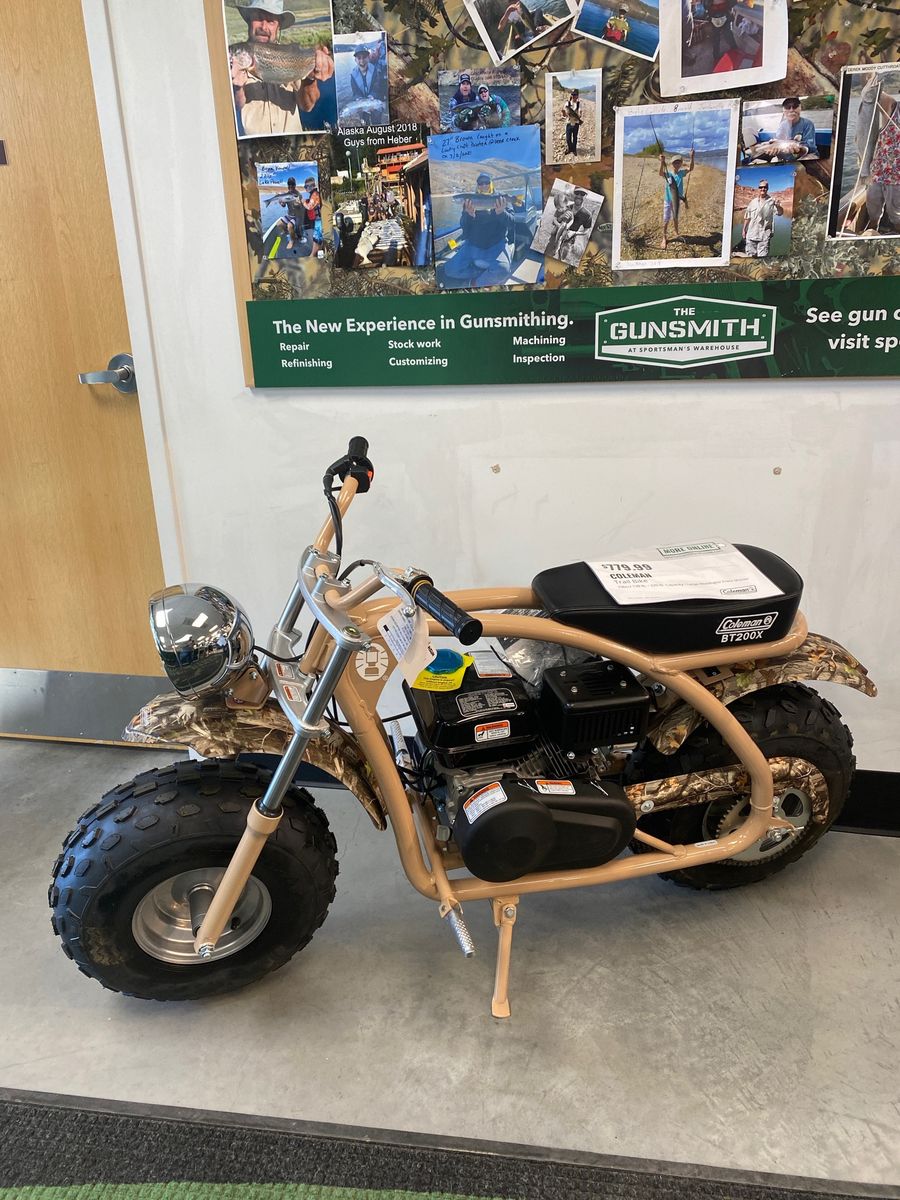 Purchase together or separate 3 Coleman CT200U Trail 200cc Mini Bike - Camouflage/Black