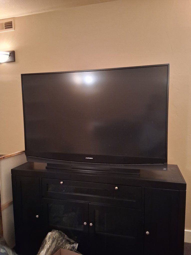65" Mitsubishi Rear Projection DLP Television - Black