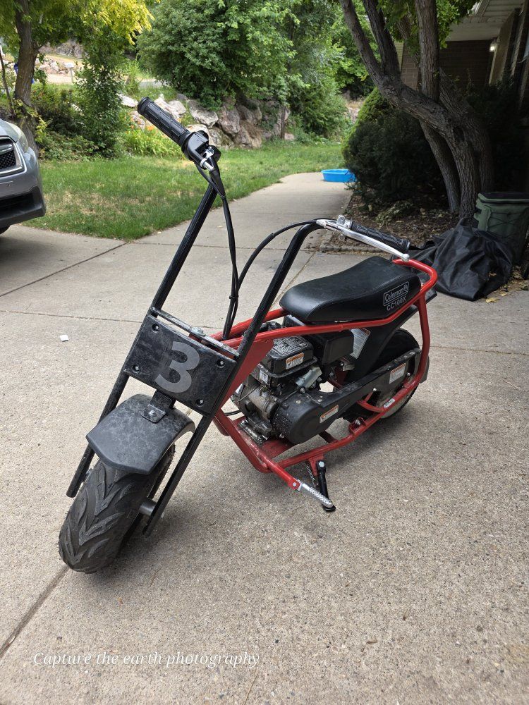 Coleman CC100X Red Mini Bike - Compact 3.0HP Gas Powered Fun