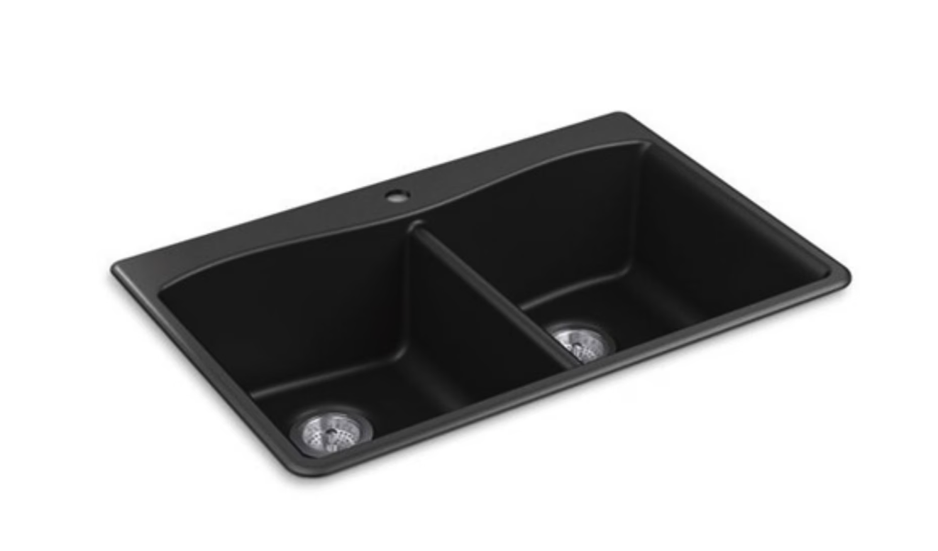 New in box, Kohler K8185-1-CM1 Double Basin Kitchen Sink