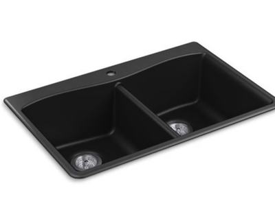 New in box, Kohler K8185-1-CM1 Double Basin Kitchen Sink