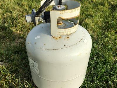 Half Full -Propane Tank Cylinder with Hose and Regulator