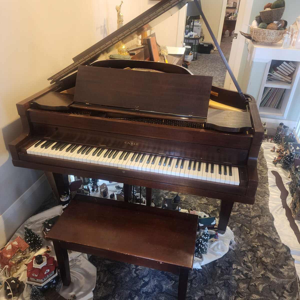Restored Cable Baby Grand Piano Circa 1917