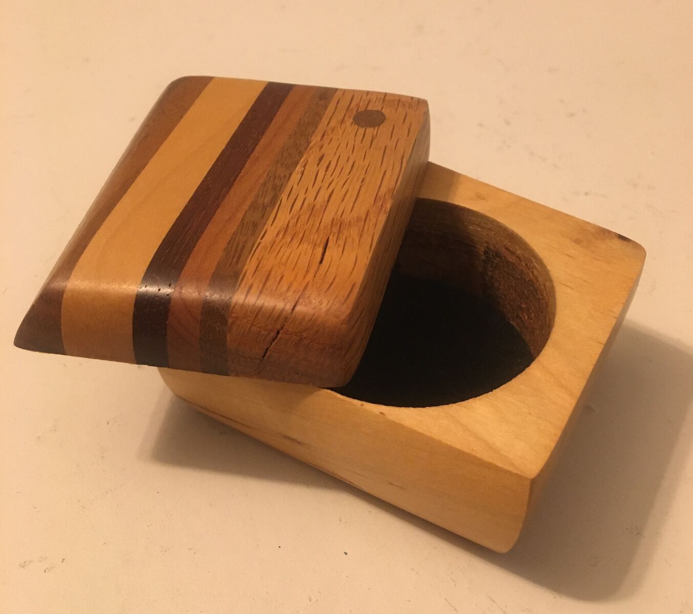 Small wooden inlay box - $12