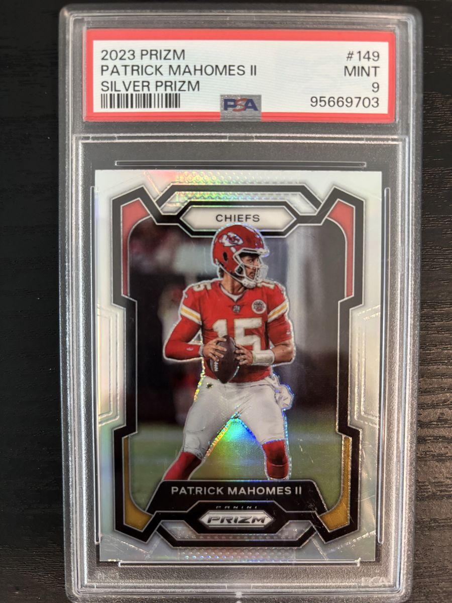 2023 Panini Prizm Patrick Mahomes II #149 Silver Prizm PSA 9 Mint Chiefs Football Card