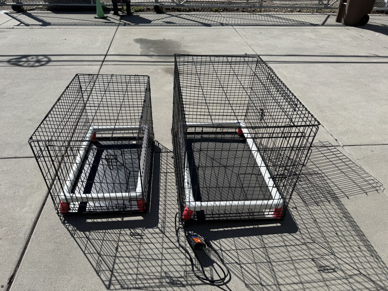 2 Whelping Cages With Pig Rails And Heated Corners