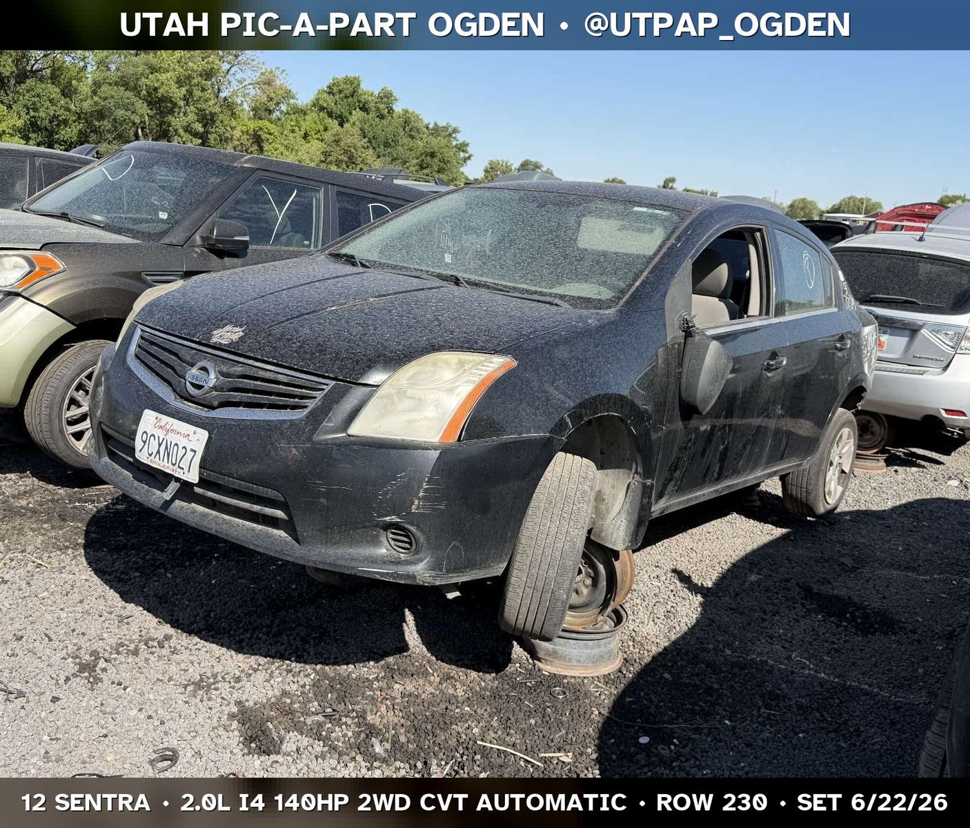 2012 Nissan Sentra Parts - UTPAP Ogden