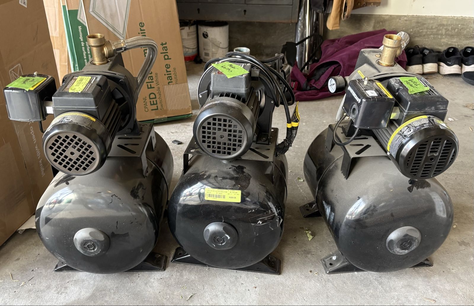 Mastercraft 1/2HP Shallow Well Jet Pumps - Used, Good Condition (Set of 3)