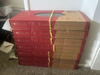 TRUE Porcelain Co. Waterproof Black Marble Look Porcelain Tile - Made in USA - 16 Boxes