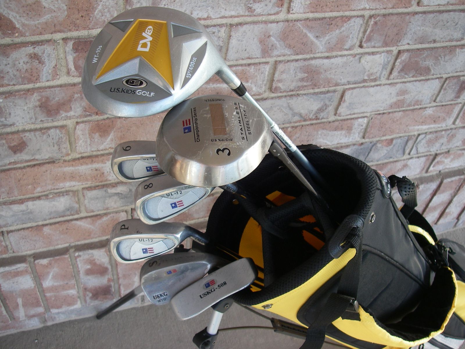 8-PC, U.S. KIDS, 63" Junior Golf Clubs Set, Stand Bag, Graphite & Steel, JR, Kids, Youth, RH USKG