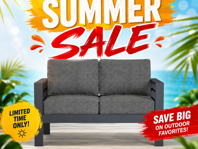 LayinSun Aluminum Outdoor Loveseat, 2-Seater