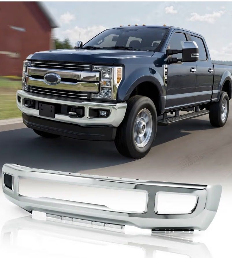 17-19 For F250 F350 front chrome bumper w fog ligh
