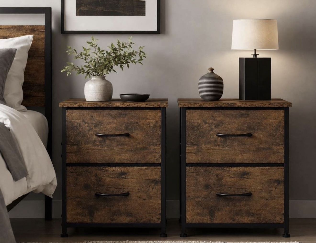 Set of 2 Modern Nightstands — $50