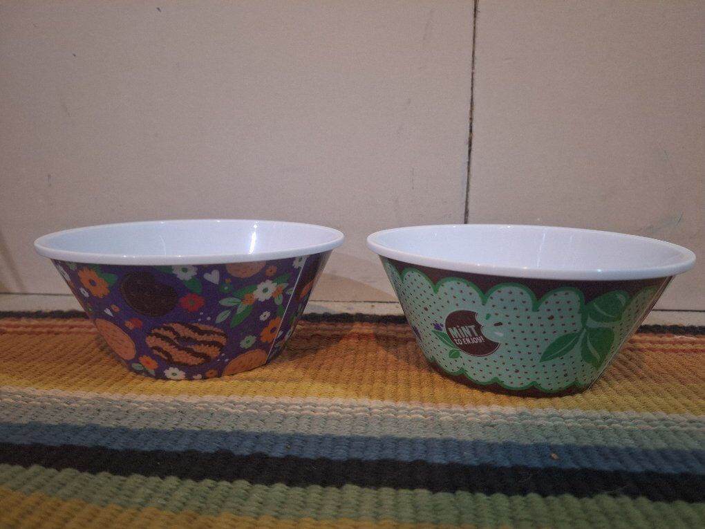 Girl Scout Cookie Plastic Ice Cream Bowls