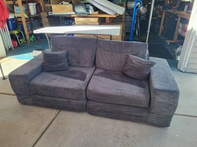 Oversized Plush Fabric Sofa
Gray*