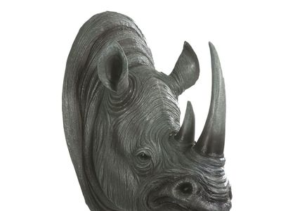 Faux Resin Rhino Wall Decor