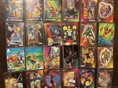 1992 Impel Marvel Universe Series 3 Lot - 41 Cards W/ Wolverine Panoramic Mural, Spider-Man, Hulk, Carnage, Punisher - Mid-Serie