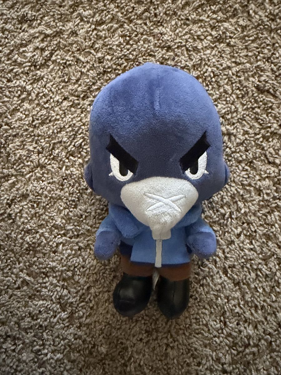 Brawl Stars Crow Plush Toy Official Blue Hoodie Character