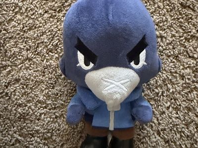 Brawl Stars Crow Plush Toy Official Blue Hoodie Character