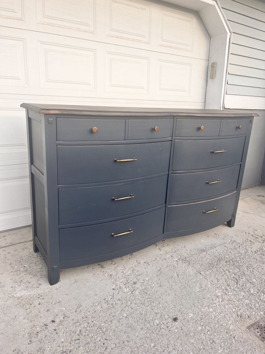 Large Modern Refinished Dresser