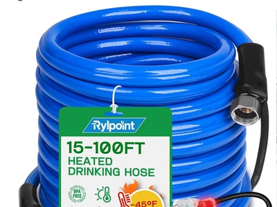 15FT Heated Water Hose for RV, Heated Drinking Water Hose, & RV Water Pressure Regulator Bundle