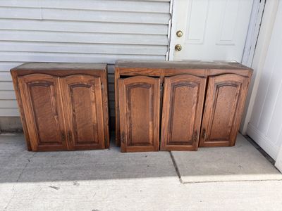 Great set of cabinets for extra storage