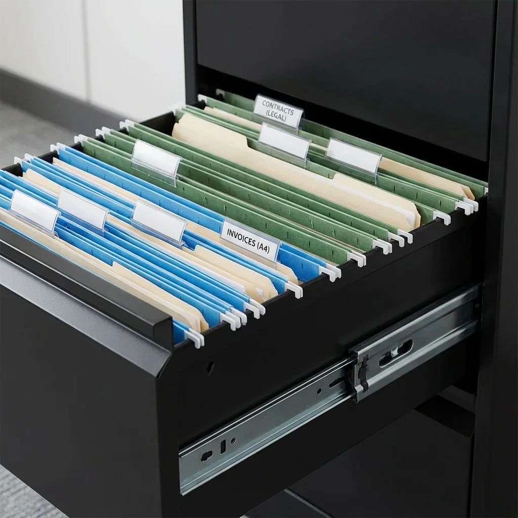 Garvee Metal File Cabinet with 4-Drawe