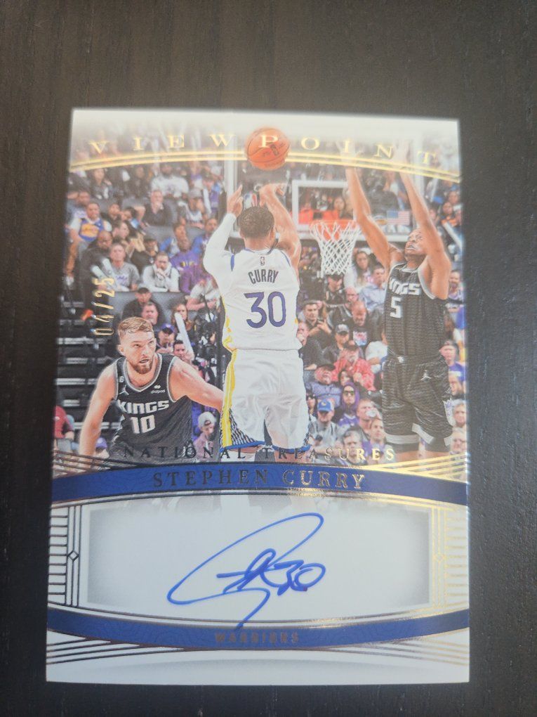 2023-24 Panini National Treasures Stephen Curry Viewpoint Signatures On-Card Auto
