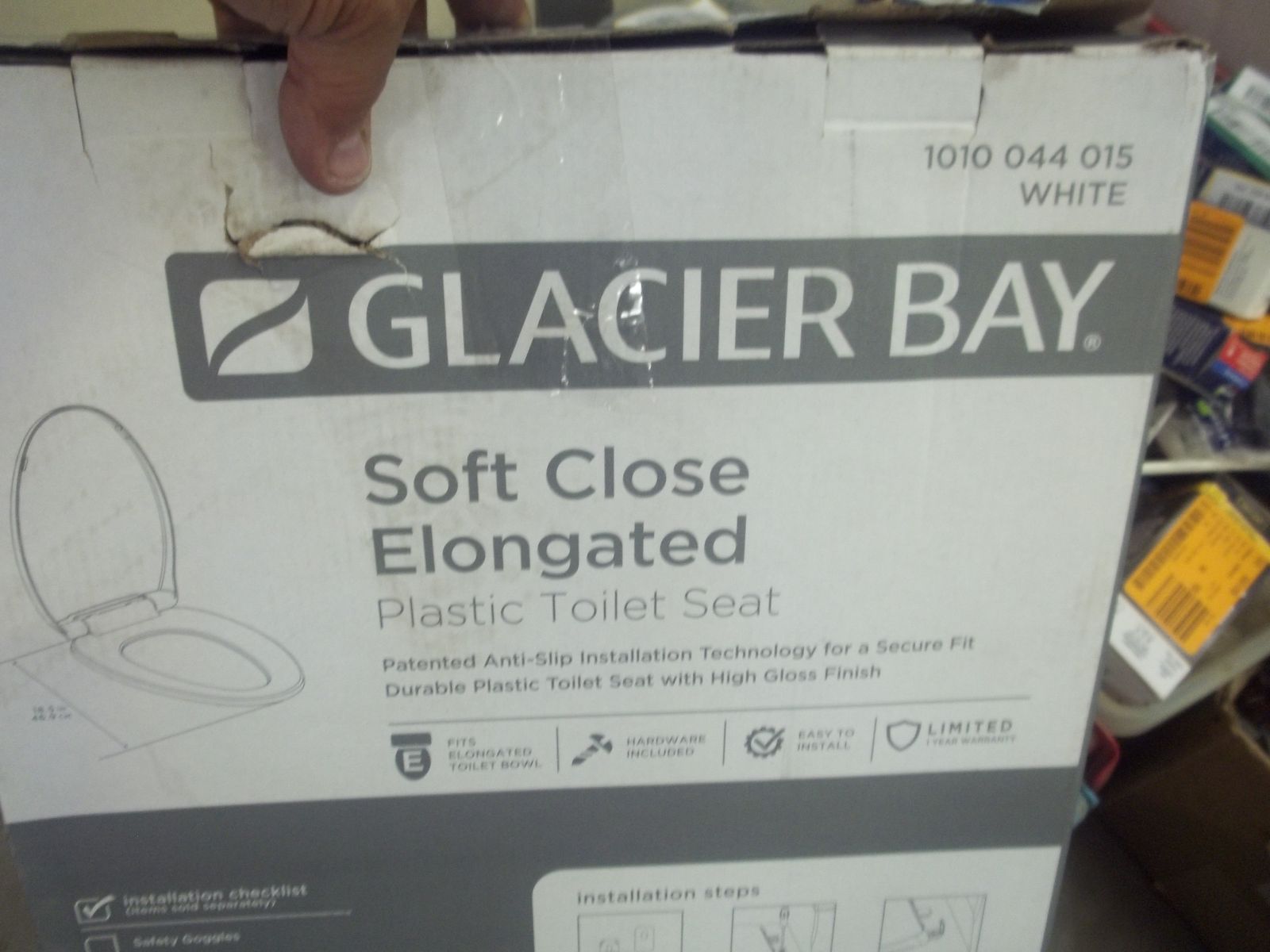 Glacier Bay Soft Close Elongated Toilet Seat