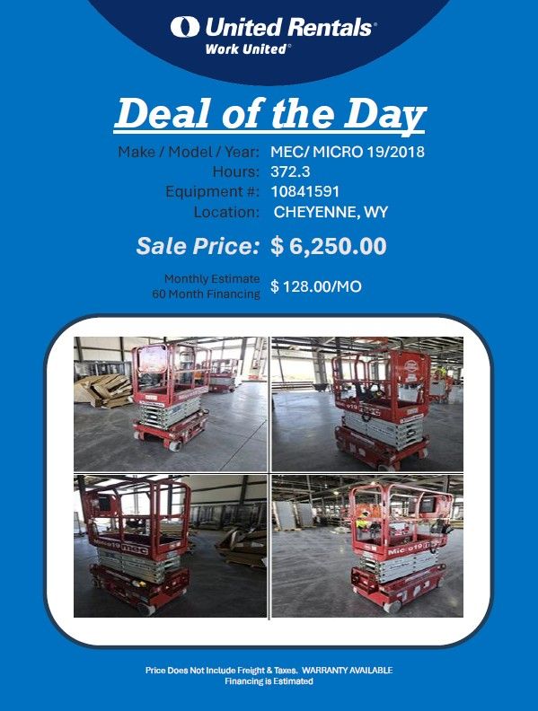 Scissor Mec 19ft  low hrs nice machine