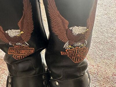 Harley Davidson Still Toe Writing Boot Size 10