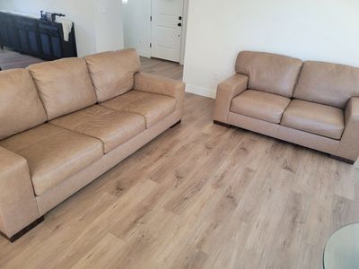 Beautiful leather couch set