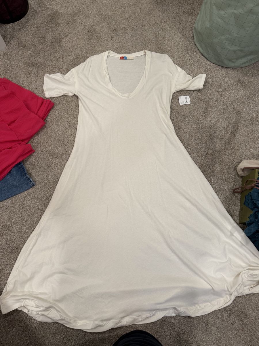 White see-through beach cover up dress