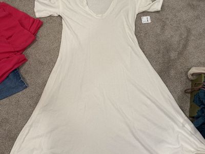 White see-through beach cover up dress
