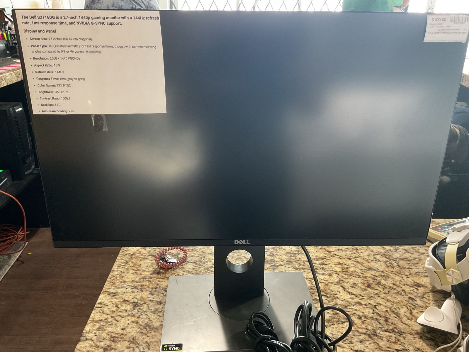 Dell Computer Monitor S2716DG E75013657