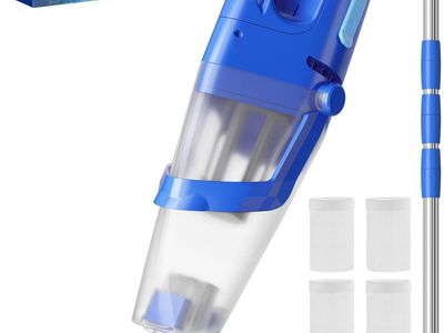 NEW Cordless Handheld Pool Vacuum Cleaner with Telescopic Pole, 26.5 GPM Powerful Suction, Longer 1H Runtime